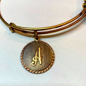 3/$15 Alex and Ani initial “A” gold tone bracelet